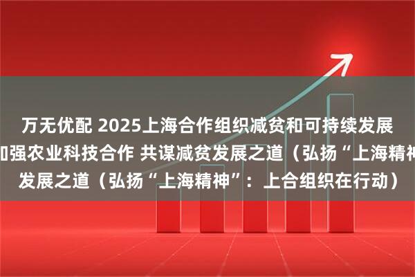 万无优配 2025上海合作组织减贫和可持续发展论坛杨凌分论坛举行 加强农业科技合作 共谋减贫发展之道（弘扬“上海精神”：上合组织在行动）