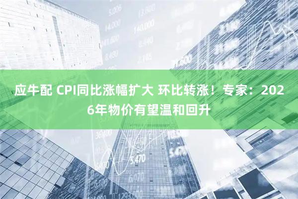 应牛配 CPI同比涨幅扩大 环比转涨！专家：2026年物价有望温和回升